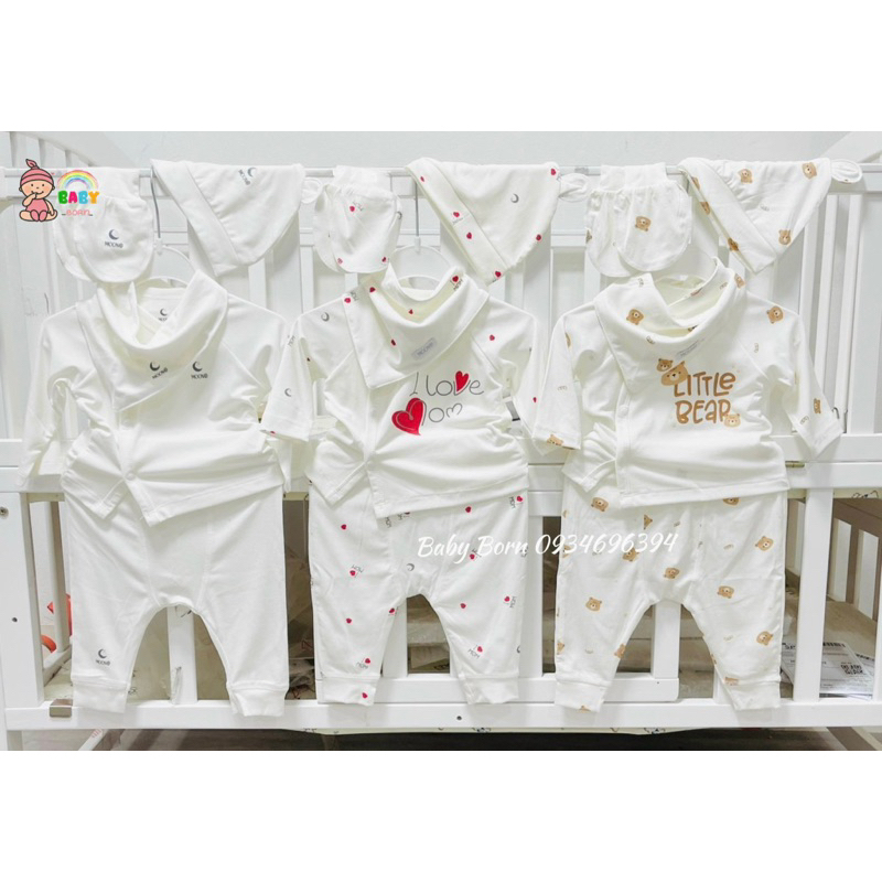 Moon - Set quà tặng sơ sinh chất petit mềm mịn, hoạ tiết yêu thương cho bé