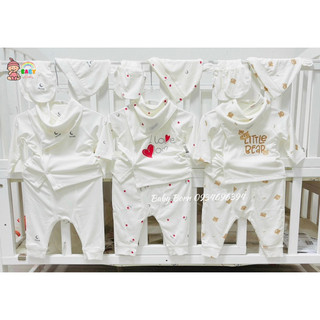 Set quà tặng sơ sinh Moon chất petit mềm mịn, hoạ tiết yêu thương cho bé Baby Born shop
