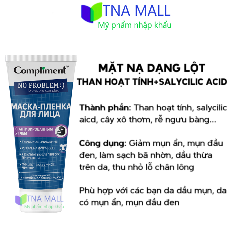 Mặt nạ đất sét Macka Compliment giảm dầu mụn, thu nhỏ lỗ chân lông 80ml