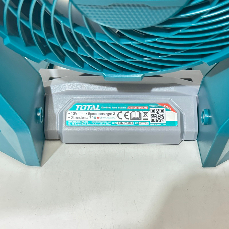 Quạt gió mini 7'' dùng pin Li-ion 12V Total TFALI1207