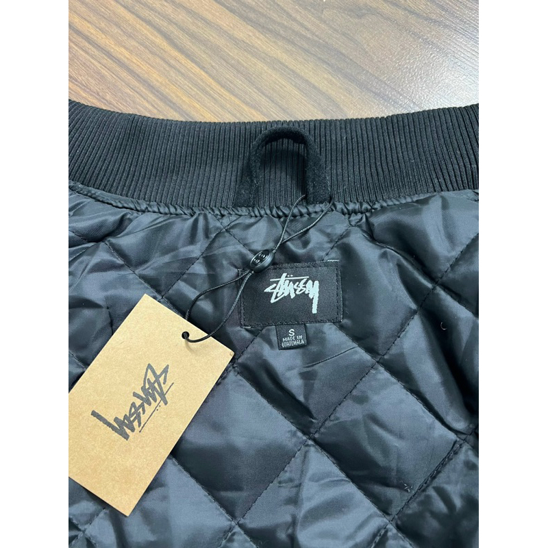 Áo Varsity - Stussy - Bomber Jacket logo trần bông new 2023