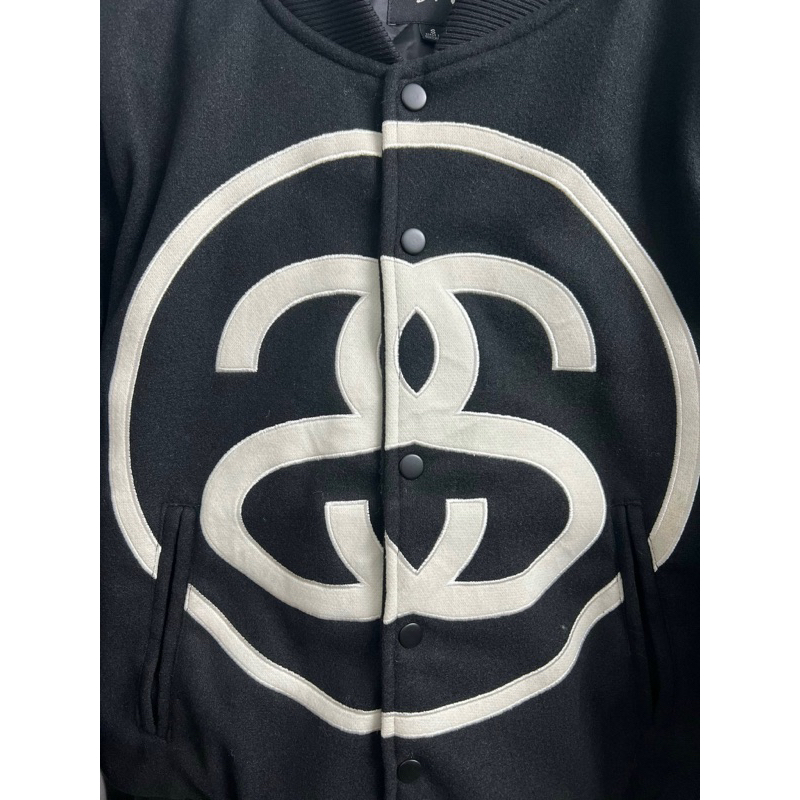 Áo Varsity - Stussy - Bomber Jacket logo trần bông new 2023