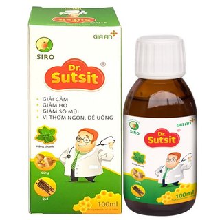 Siro Dr.Sutsit Gia An hỗ trợ giải cảm, giảm ho, giảm sổ mũi
