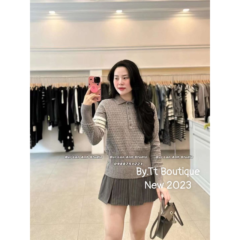 Áo len cổ đức tay sooc Thome