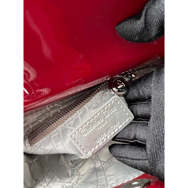 Túi Di o da bóng 3 ô tag bạc kèm hộp