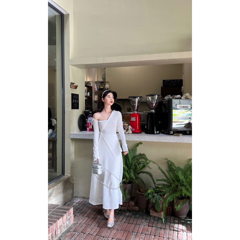 LILLIE | Set váy tay dài trễ vai