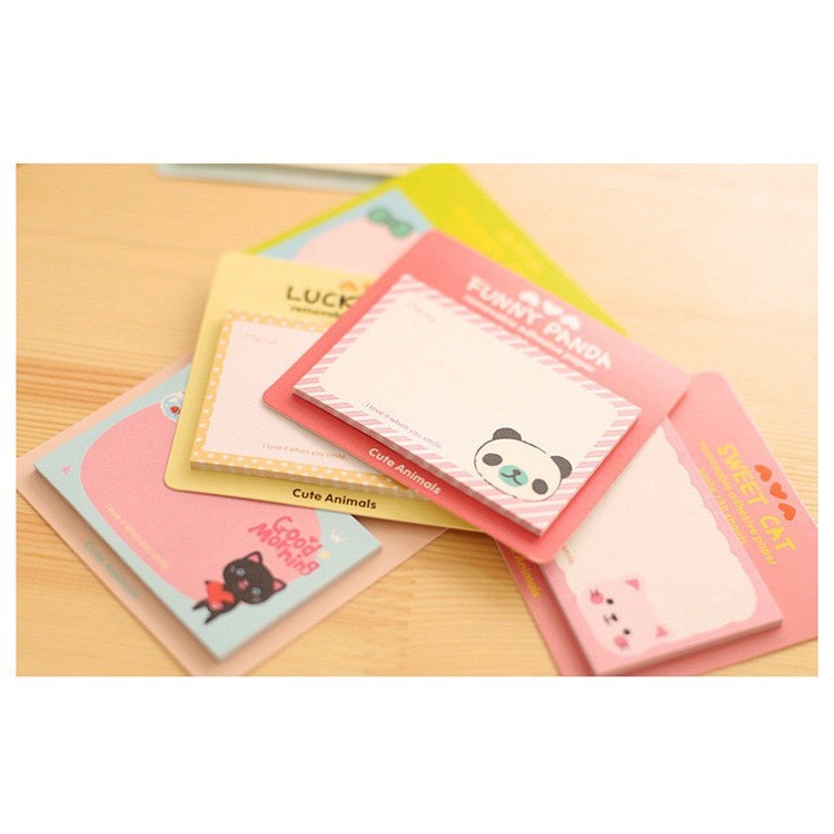 Giấy note ghi chú 30 tờ tự dính hình dễ thương văn phòng phẩm N0210