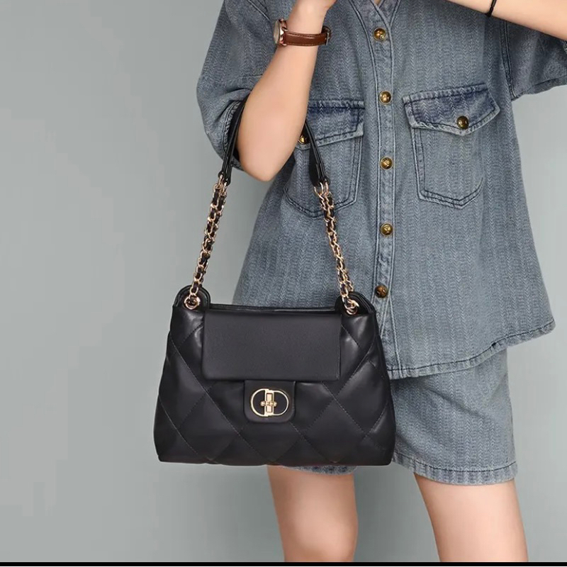 Túi xách  công sở nữ  da trần bông thời trang size 31 .