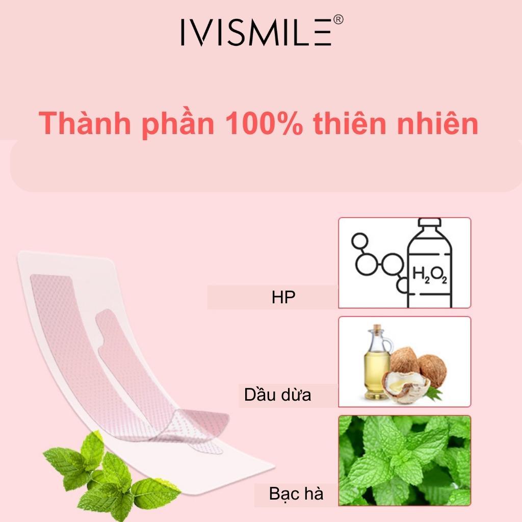 Miếng dán trắng răng cấp tốc Ivismile, công thức làm trắng độc quyền PAP+ dành riêng cho răng, lợi nhạy cảm