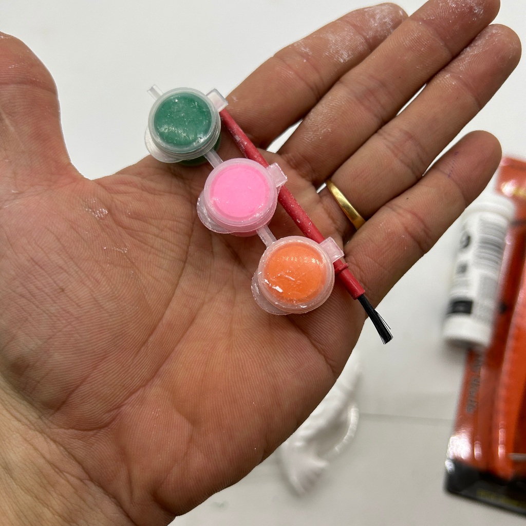 Bộ đồ chơi tô tượng thạch cao 6 tượng size 5 cm kèm cọ, màu và khay pha màu