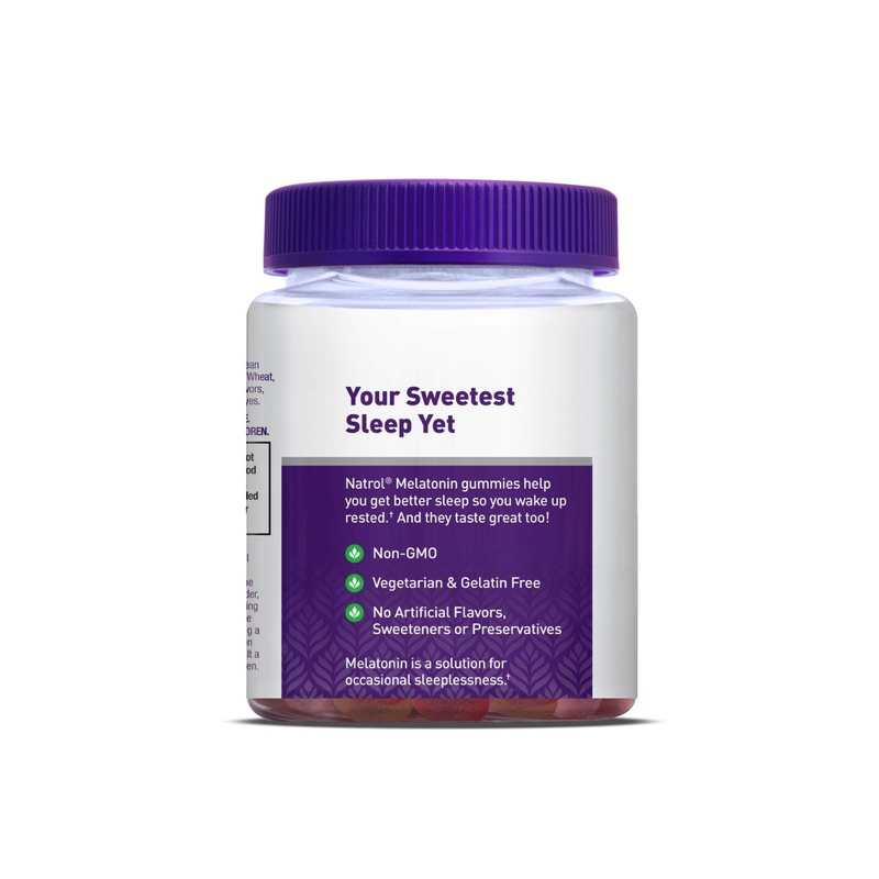 Kẹo dẻo hỗ trợ ngủ ngon Natrol Melatonin Gummies vị dâu của Mỹ