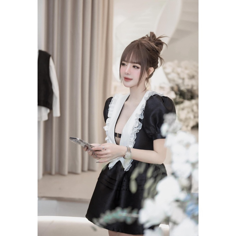 Váy Tafca Tay Bồng Chuẩn MPB