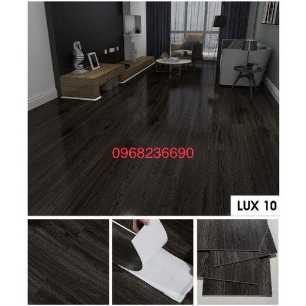 Miễn Phí Vận Chuyển 7 Tấm  Sàn Nhựa Vân Gỗ Keo Dán Sẵn KT 914 x 154 x 2mm