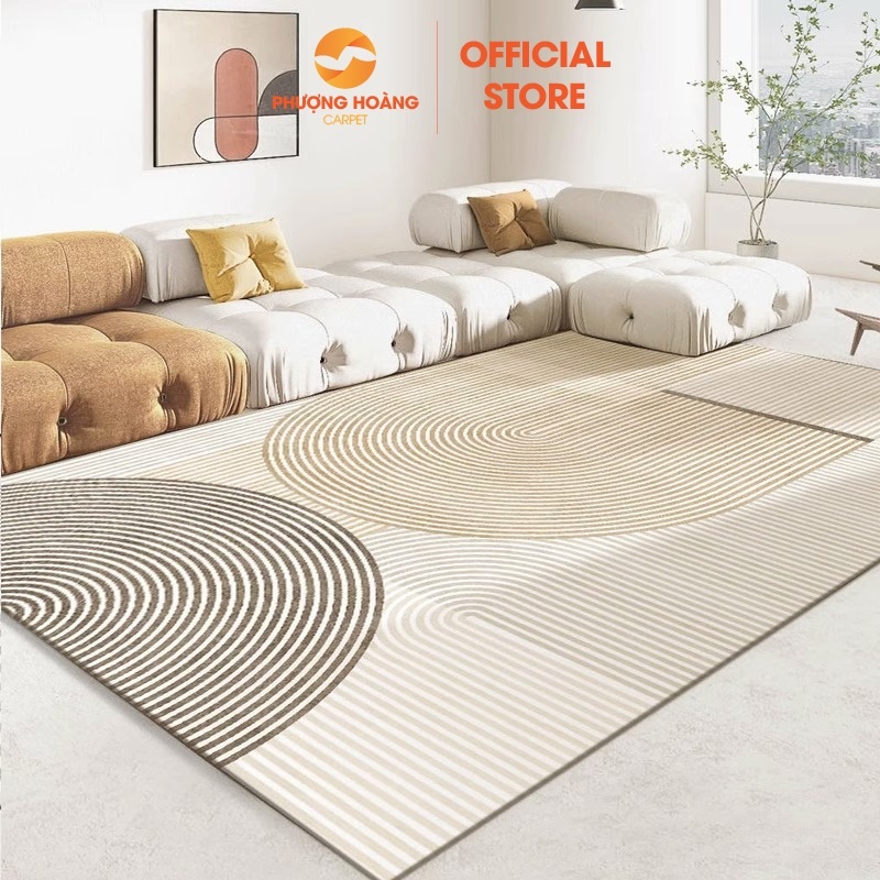 Tặng Thảm Lau Chân - Thảm Trải Sàn Bali Phong Cách Bắc Âu Trải Phòng Khách, Phòng Ngủ Sang Trọng - Đế Cao Su Chống Trơn