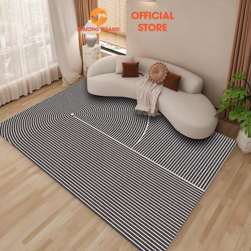 Tặng Thảm Lau Chân - Thảm Trải Sàn Bali Phong Cách Bắc Âu Trải Phòng Khách, Phòng Ngủ Sang Trọng - Đế Cao Su Chống Trơn