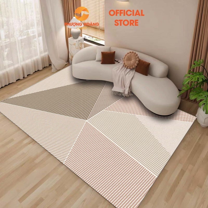 Tặng Thảm Lau Chân - Thảm Trải Sàn Bali Phong Cách Bắc Âu Trải Phòng Khách, Phòng Ngủ Sang Trọng - Đế Cao Su Chống Trơn