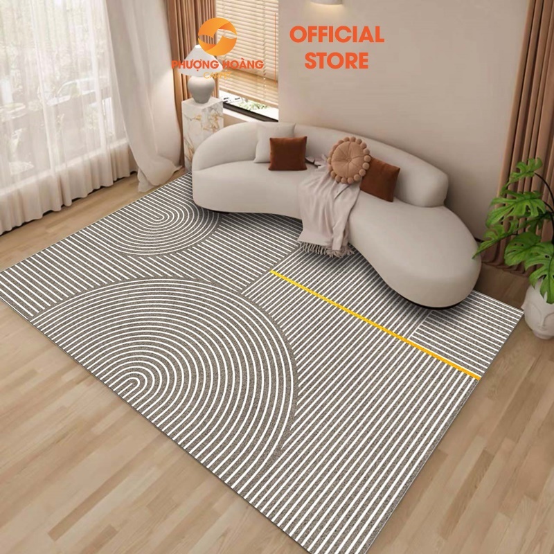 Tặng Thảm Lau Chân - Thảm Trải Sàn Bali Phong Cách Bắc Âu Trải Phòng Khách, Phòng Ngủ Sang Trọng - Đế Cao Su Chống Trơn