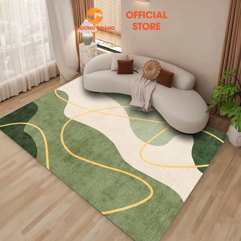 Tặng Thảm Lau Chân - Thảm Trải Sàn Bali Phong Cách Bắc Âu Trải Phòng Khách, Phòng Ngủ Sang Trọng - Đế Cao Su Chống Trơn