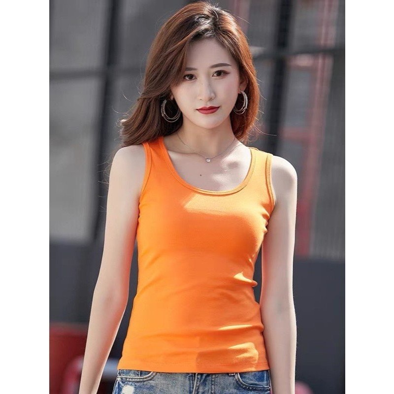 Áo thun 3 lỗ chất liệu vải cotton co giãn thoáng mát thấm hút mồ hôi, dáng ôm body xinh xắn