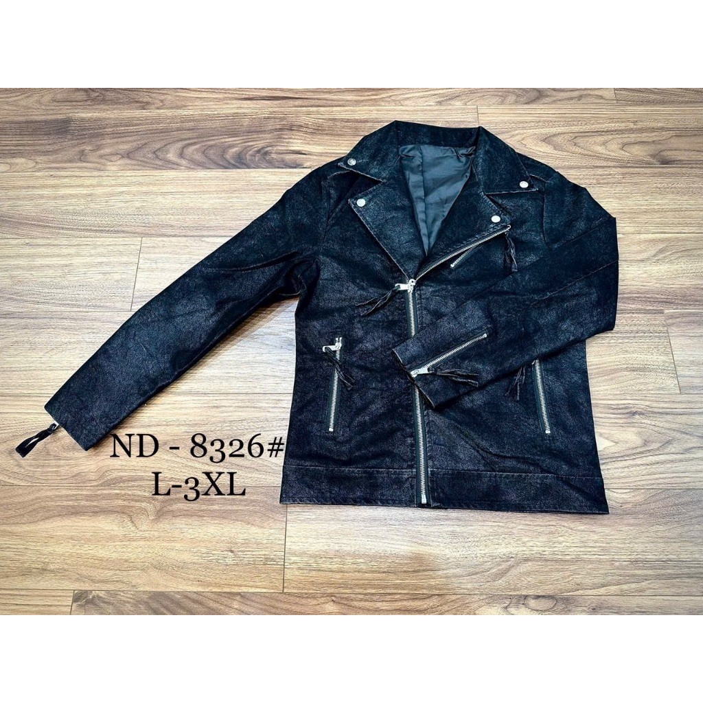 Áo khoác Da Lộn Nam BIKER CỔ CHÉO - Lót GIÓ cực ấm TRend 2023