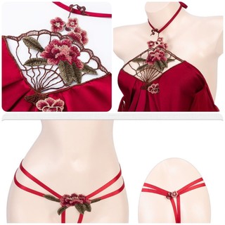 Sườn Xám Cổ Yếm Thêu Hoa Gợi Cảm Quyến Rũ 8834 [CWEAR.SEXY]