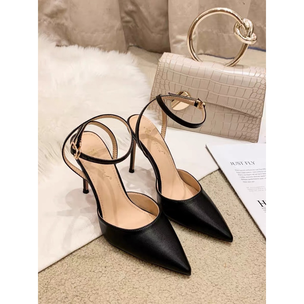 Giày cao gót mũi nhọn hở gót 5 phân và 7 phân kiểu dáng năng động mã 038 nhà SAM