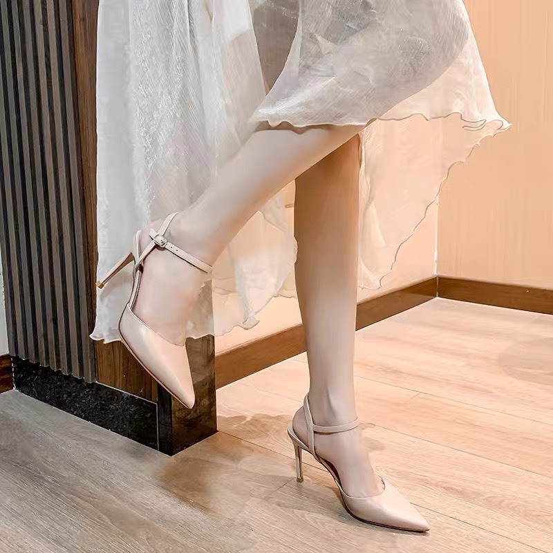 Giày cao gót mũi nhọn hở gót 5 phân và 7 phân kiểu dáng năng động mã 038 nhà SAM