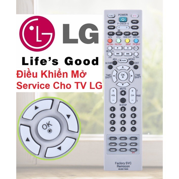 Điều khiển mở mã service LG (điều khiển mở mã cho TiVI LG từ 32 đến 85 inch)