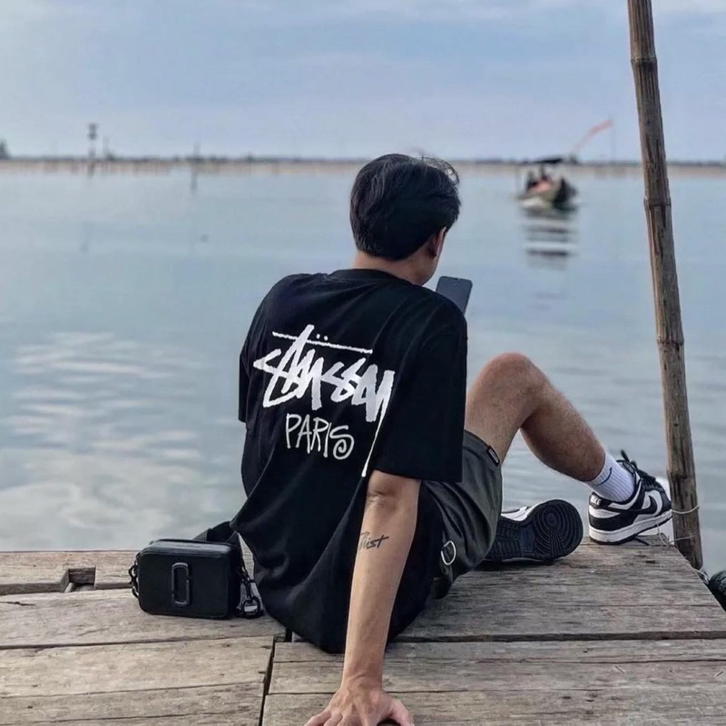 Áo thun STUSSY " Paris " form dày cao cấp, áo phông Street wear cá tính