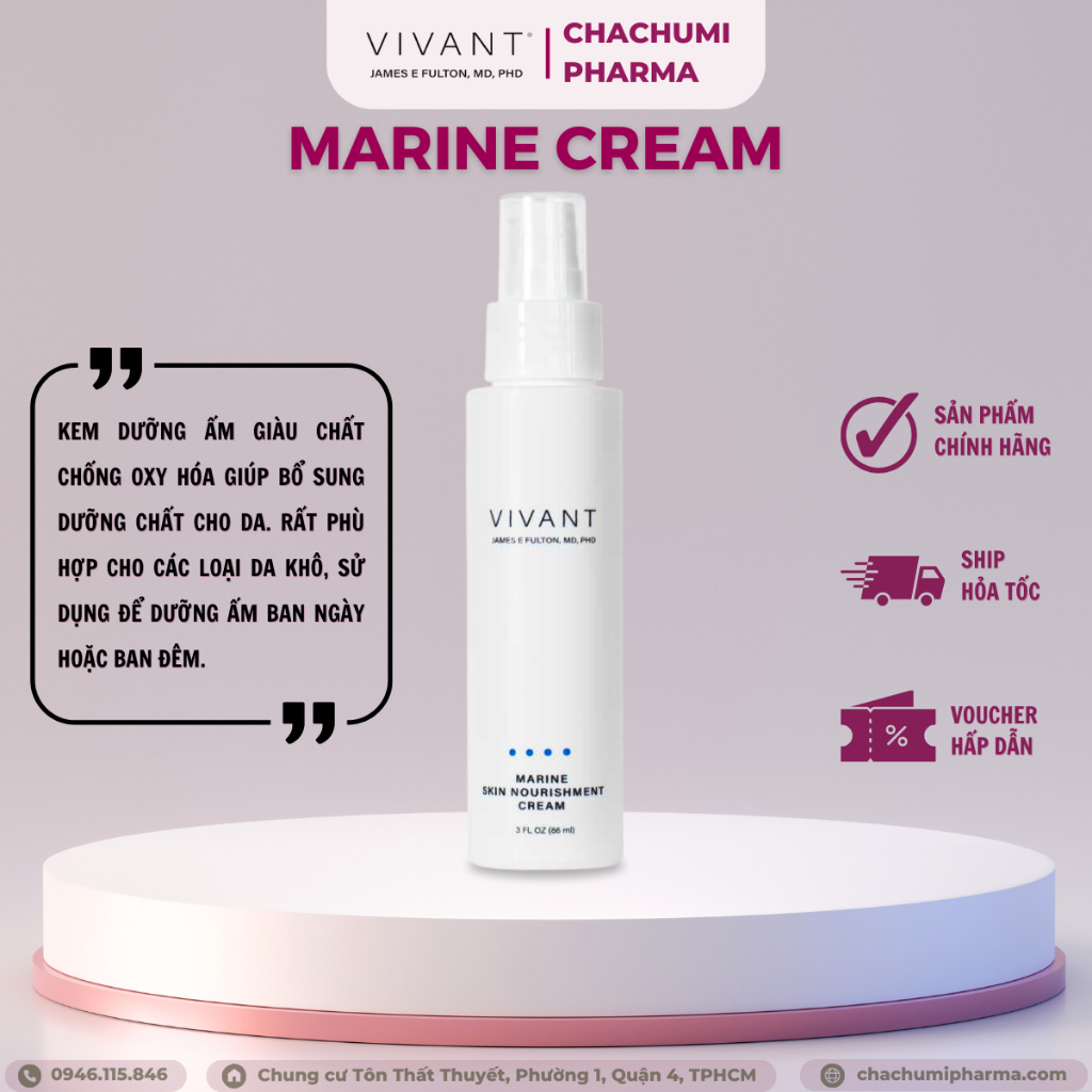 Kem dưỡng Vivant Totaloe - Allantoin - Marine - Recovery Ointment