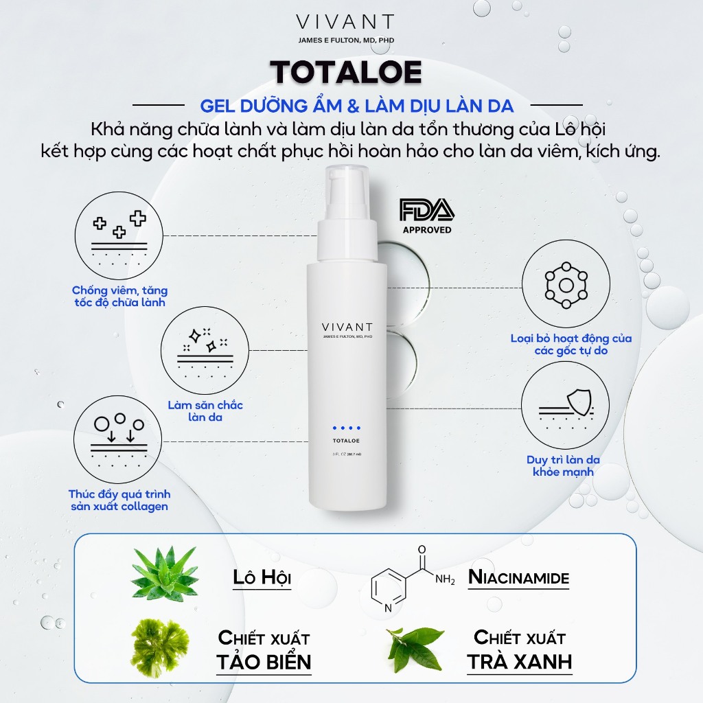 Kem dưỡng Vivant Totaloe - Allantoin - Marine - Recovery Ointment