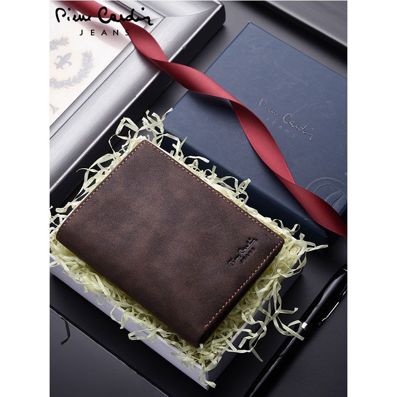Ví nam gập da bò thật Pierre Cardin chất lượng cao, bền