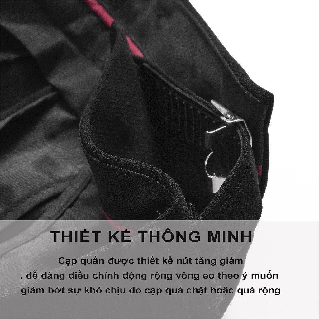 Quần âu nam sidetab cạp cao điều chỉnh vòng eo tăng giảm 4-6cm