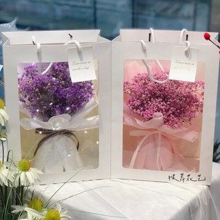 Túi giấy mặt kính đựng hoa đựng quà dày dặn