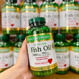 Viên uống dầu cá Nature's Bounty Fish Oil 1400 mg 130 viên của Mỹ