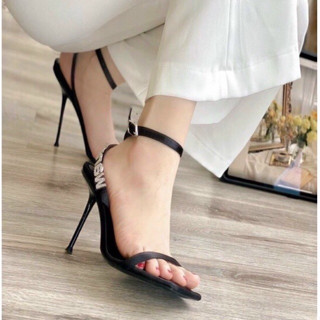 Dép xăng đan nữ , Giày sandal quai mảnh chữ Wang gót nhọn cao 9p kèm ảnh thật