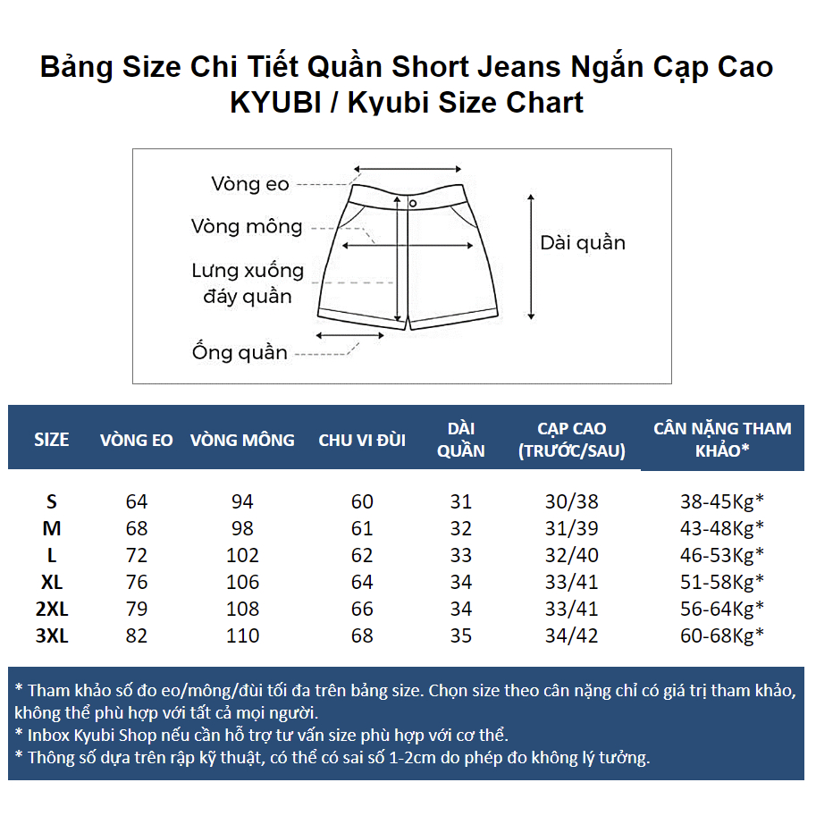 Quần short jean nữ KYUBI cạp lưng cao trắng đen vải denim (nhiều mẫu ,rách, tua) - Quần sọt jeans SOJ15