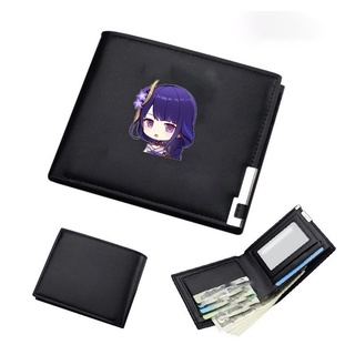 Ví da cao cấp GENSHIN IMPACT cầm tay nam nữ in hình game anime chibi bỏ túi thời trang cá tính
