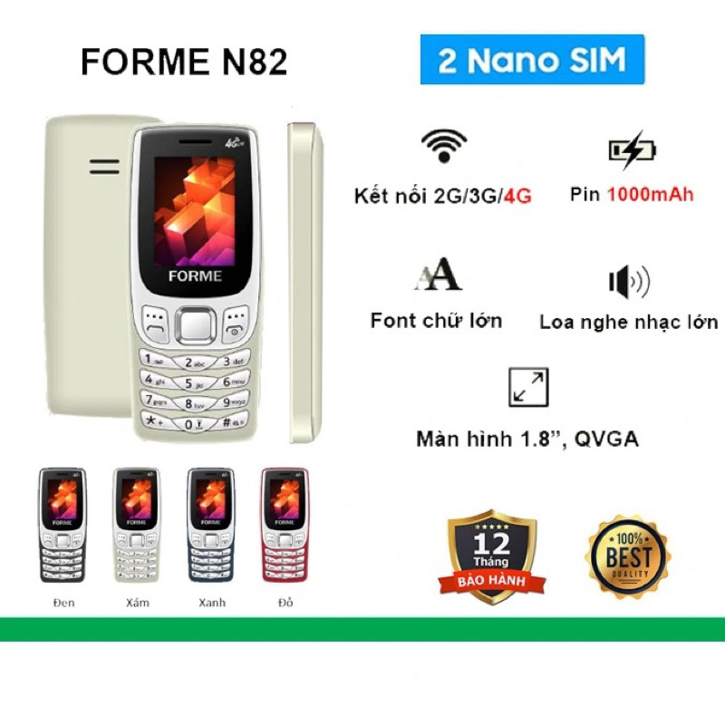 Điện thoại Forme N82 4G - Hàng chính hãng - Nguyên seal - Full hộp