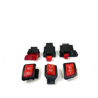 Nút công tắc đỏ, công tắc Hazard, passing, tắt đèn, đề từ , và nút đề màu đỏ cực thời trang