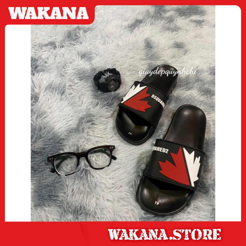 Dép lê thời trang quai ngang nam đẹp lá đen. Hàng full size từ 37-43