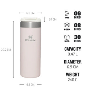Bình giữ nhiệt Stanley AeroLight Transit, cách nhiệt chân không cho trà, coffee, và đồ uống, hàng nhập khẩu Mỹ