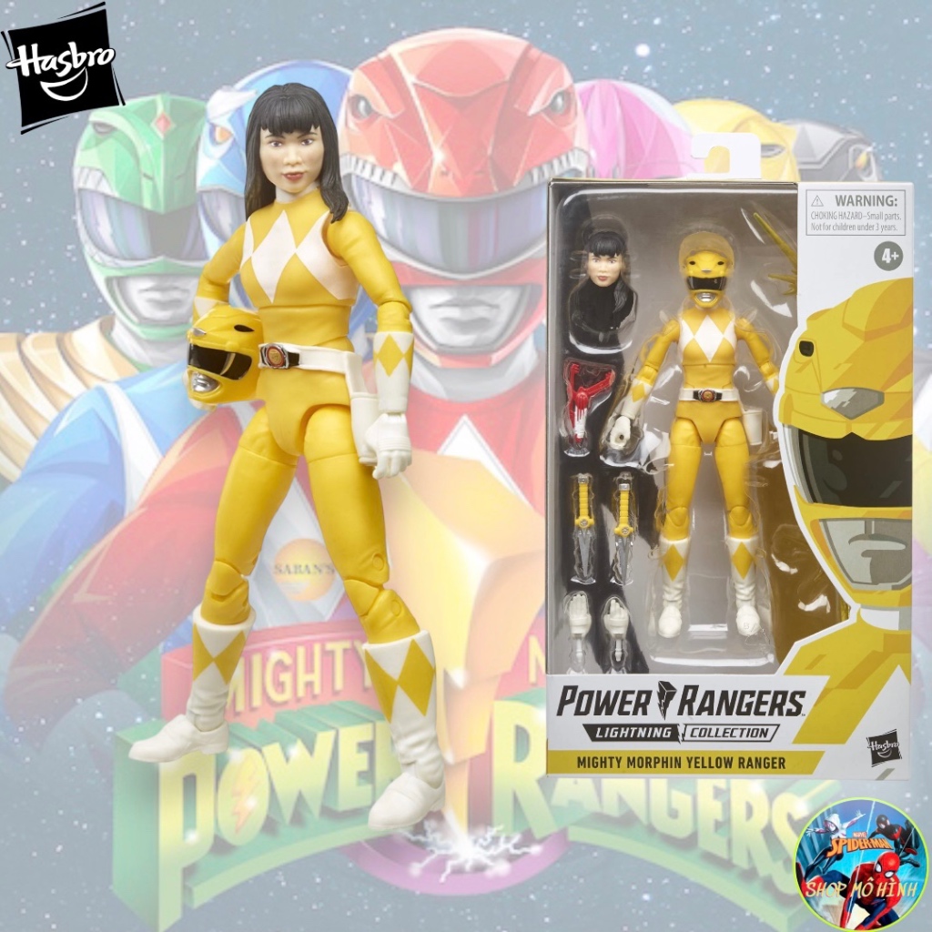Mô Hình Power Ranger Lightning Collection Mighty Morphin Yellow Ranger Hasbro Siêu Nhân Vàng Morphin