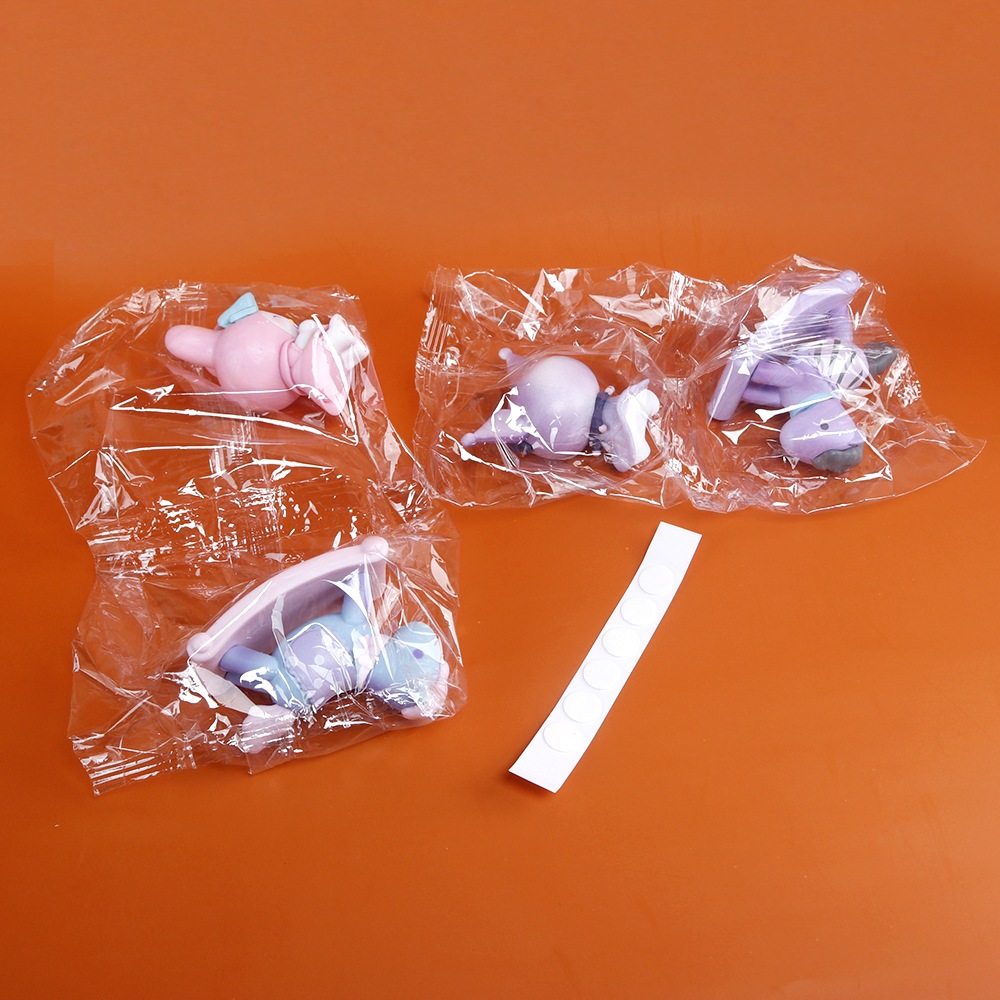 Sanrio anime, búp bê mô hình ngựa bập bênh. Bộ sưu tập nhân vật Sanrio cưỡi ngựa đáng yêu. Mô hình trang trí Sanrio