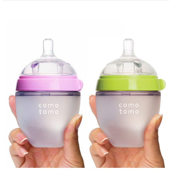 Bình sữa Comotomo Mỹ 150ml /250ml chất liệu silicone cao cấp, mềm mại như ti mẹ màu xanh, hồng