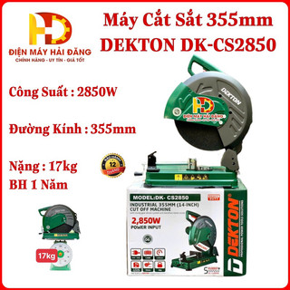Máy cắt sắt 355mm dekton dk-cs2850w, có kèm lưỡi cắt 355mm, công nghệ đức - nặng 17kg. bh 12t