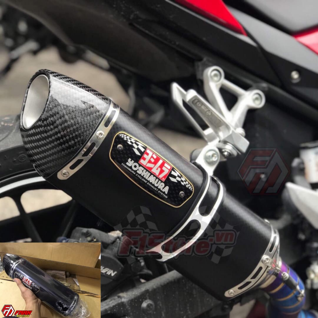 PÔ YOSHIMURA R77 ĐEN CARBON CHÍNH HÃNG