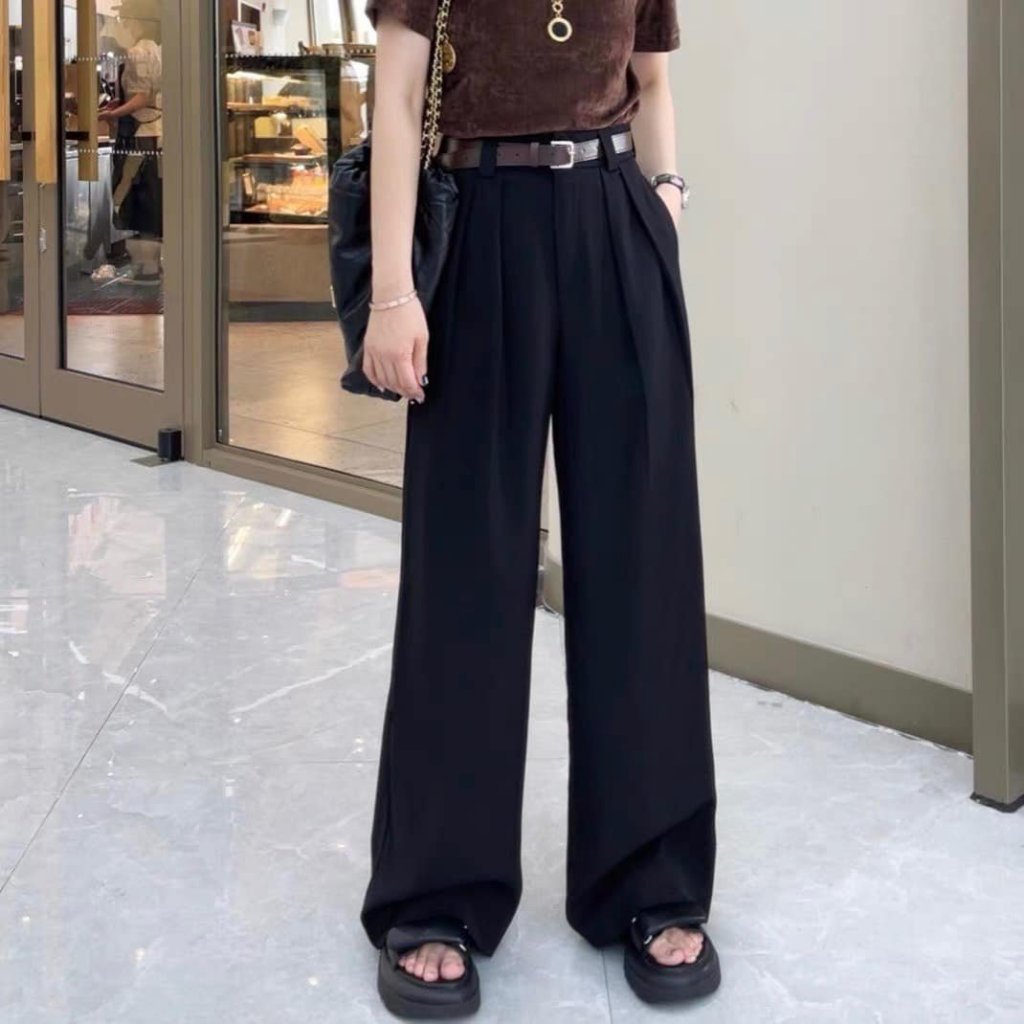 Quần tây nữ Xịn Store quần ống suông kèm thắt lưng công sở cao cấp 03102311
