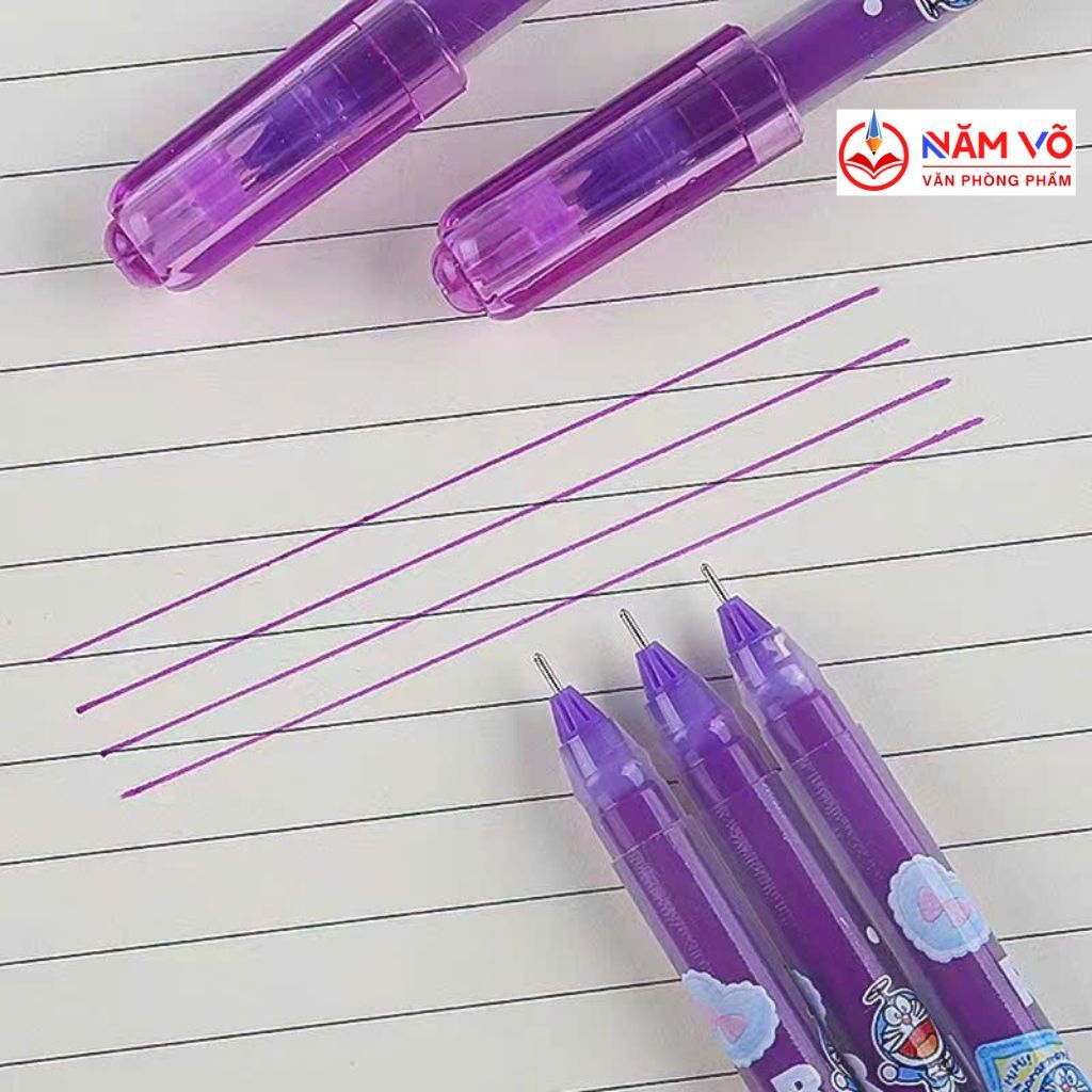 HỘP 12 Cây Bút Viết Gel Nước Mực Nho Thơm Ngòi 0.38mm Thoru/ Tforu Doreamon AH888 / VS999