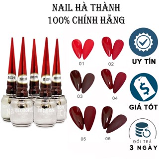 Sơn gel đỏ mxbon, sơn gel móng tay tông đỏ không ánh tím chai lẻ